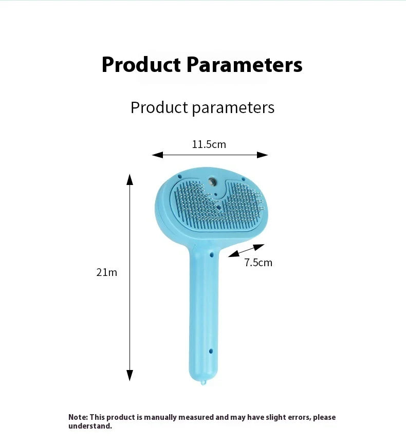 Rechargeable Pet Hair Removal Comb with Spray Cleaner - Effortlessly remove stubborn pet hair and keep your furry friend's coat fresh and healthy.