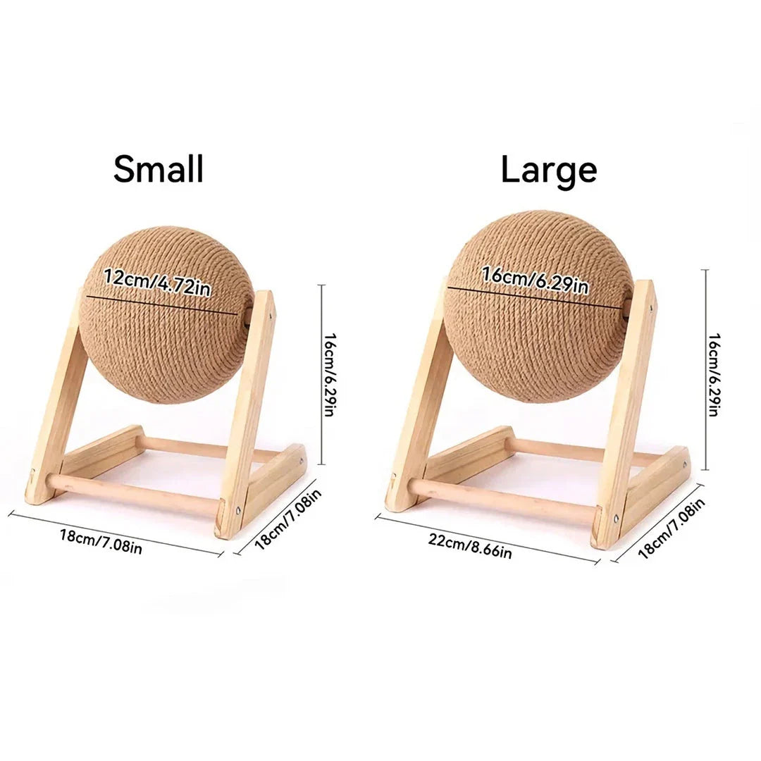 Premium sisal cat scratching ball toy with durable construction and modern design to protect furniture and entertain feline companions