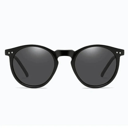 Retro round polarized sunglasses with UV400 protection, stylish frame design, and durable construction