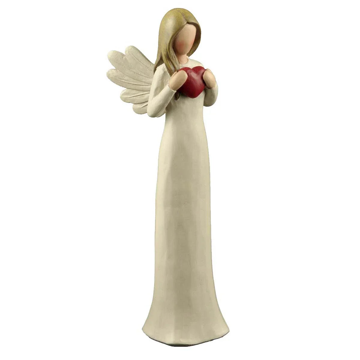 Elegant Guardian Angel Home Decor Accent made of premium synthetic resin, featuring an intricate angel design for a serene and tranquil presence.