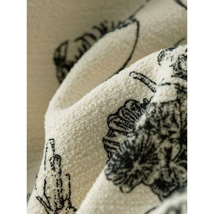 Premium polyester A-line midi skirt with unique ink animal print, designed for stylish winters.