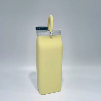 Foldable silicone drinking cup in various colors, designed for on-the-go hydration and outdoor adventures.