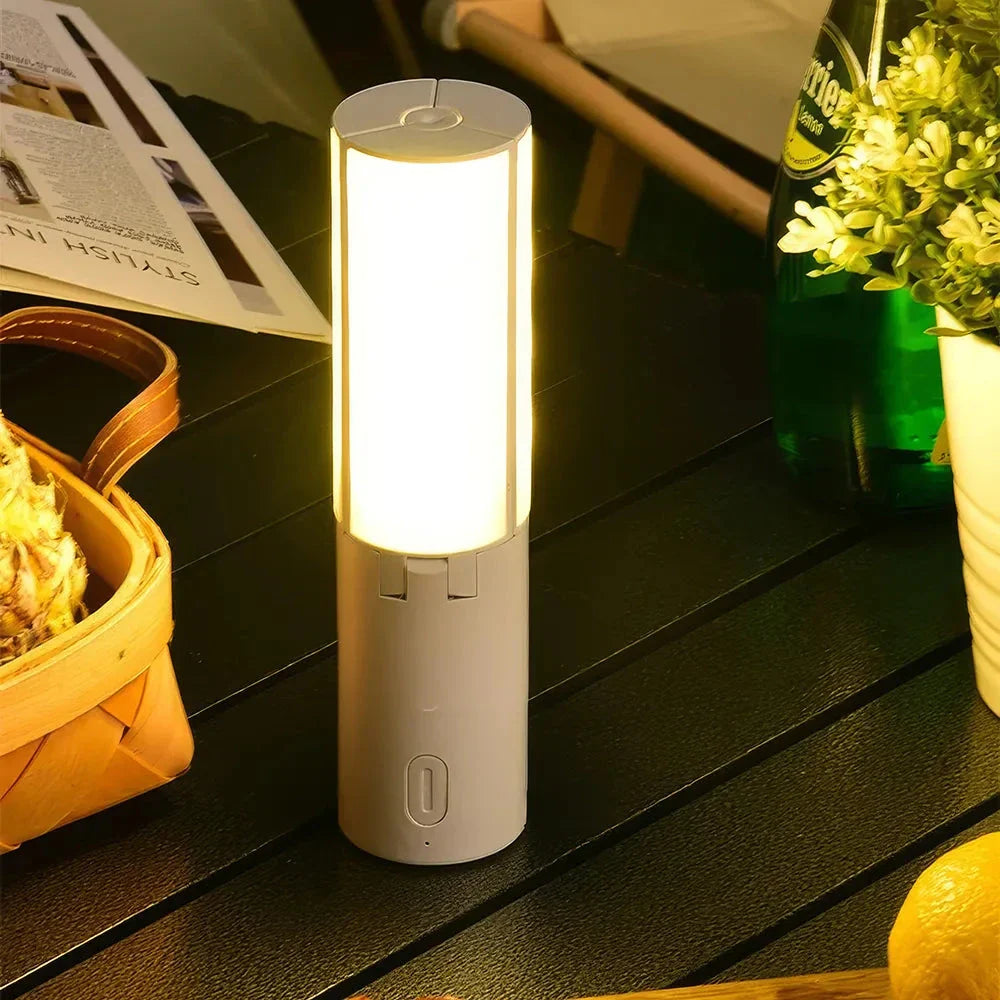 Portable Rechargeable Camping Lantern with durable ABS construction, energy-efficient LED bulbs, and long-lasting rechargeable battery