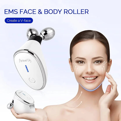 Advanced Face & Body Lifting Roller Massager with EMS technology for firming, toning, and skin rejuvenation