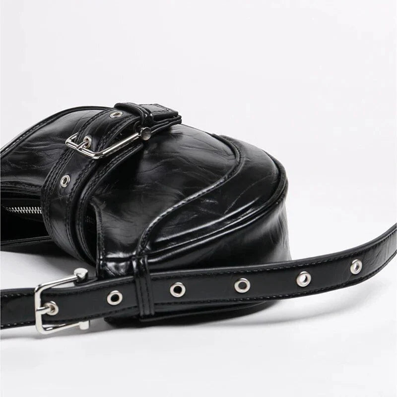 Chic Leather Half Moon Shoulder Hobo Bag - Premium Quality Luxury Handbag with Durable Faux Fur and PU Leather Construction