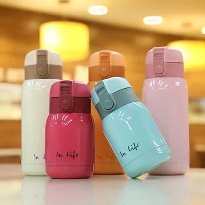 Compact and Insulated Travel Thermos in Various Colors, Perfect for Keeping Beverages Hot or Cold on the Go