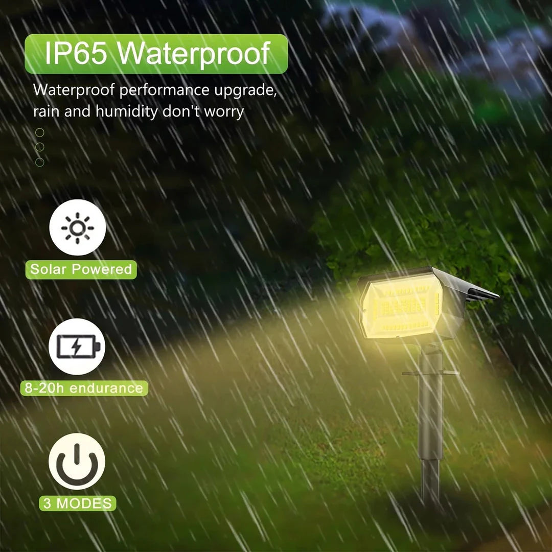 Premium outdoor solar landscape spotlights with adjustable brightness and weatherproof construction for illuminating gardens, pathways, and patios