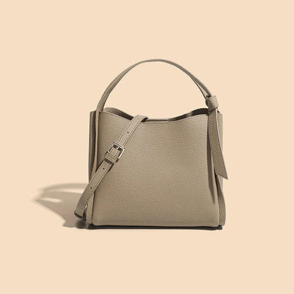 Trendha Soft Leather Shoulder Bag for Women in Gray with Complementary Stylish Scarf