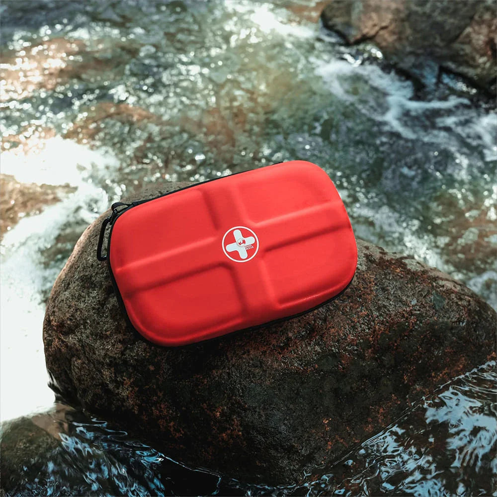 Compact and durable waterproof first aid kit with 118 essential emergency supplies for home, travel, and outdoor activities