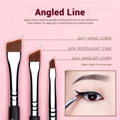 11-Piece Precision Eyeliner Brush Set with Diverse Brushes for Flawless Eye Makeup Application