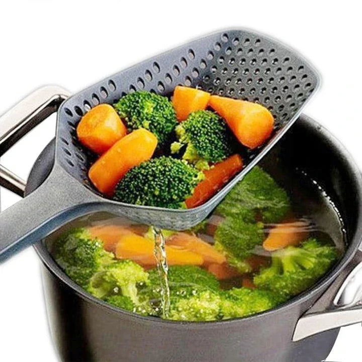 Eco-Friendly Lightweight Nylon Collapsible Strainer in Black, Green, and Blue colors