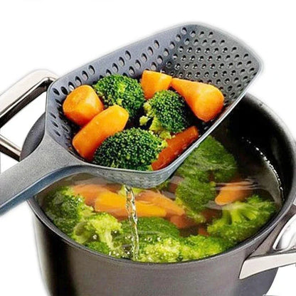 Eco-Friendly Lightweight Nylon Collapsible Strainer in Black, Green, and Blue colors