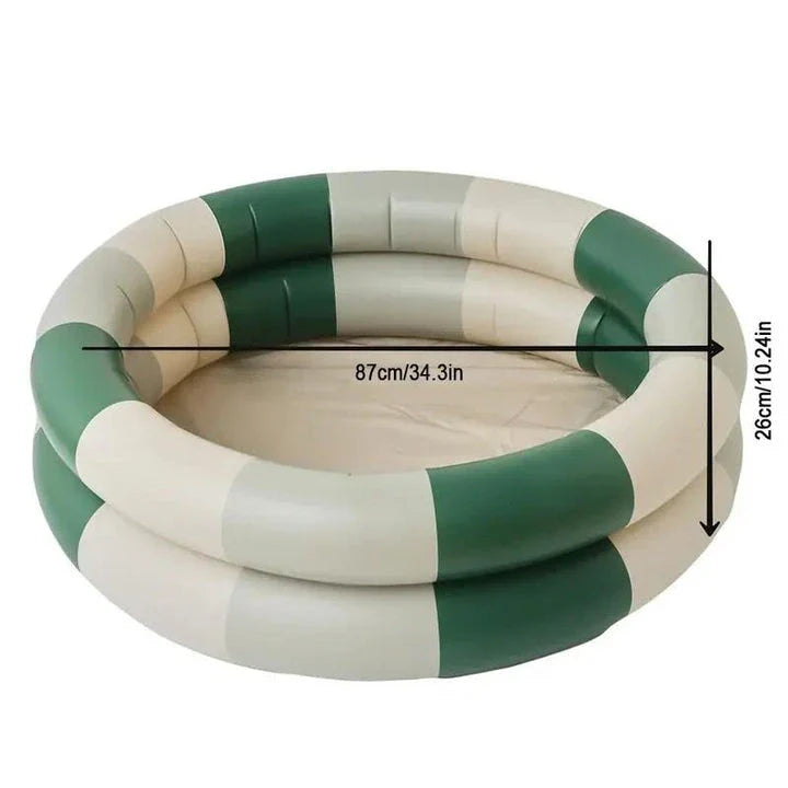 Inflatable Dinosaur-Themed Baby Pool for Backyard Fun - Durable, Puncture-Resistant, and Perfect for Outdoor Play