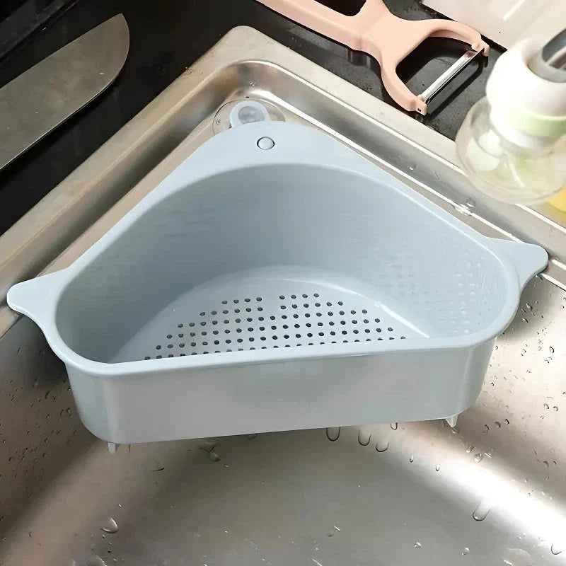Eco-Friendly Kitchen Sink Organizer Tray with Drain Basket for Leftovers and Soup Separation