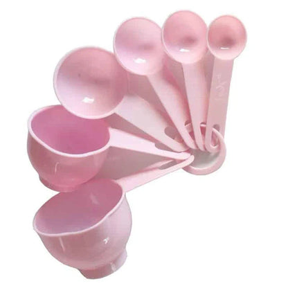 Premium 10-piece plastic measuring cups and spoons set with easy-to-read markings and durable construction.