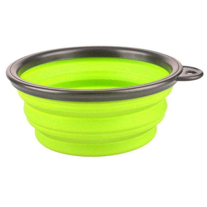 Foldable, colorful pet bowls made of durable silica gel with a generous 350ml capacity for food and water