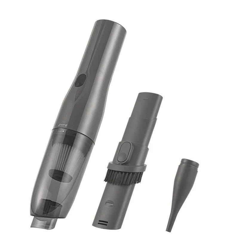 Cordless vacuum cleaner with wireless charging capabilities, powerful suction, and versatile blower function for cleaning home and car