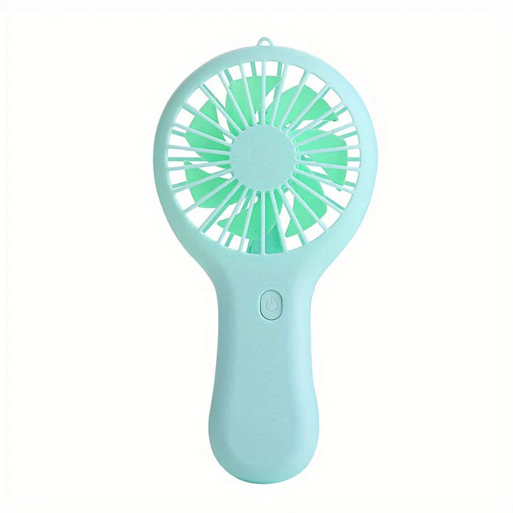 Compact 800mAh Rechargeable Pocket Fan in Blue Color - A Portable, Powerful and Convenient Personal Cooling Device