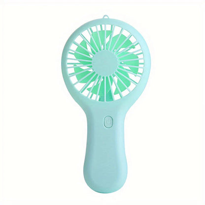 Compact 800mAh Rechargeable Pocket Fan in Blue Color - A Portable, Powerful and Convenient Personal Cooling Device