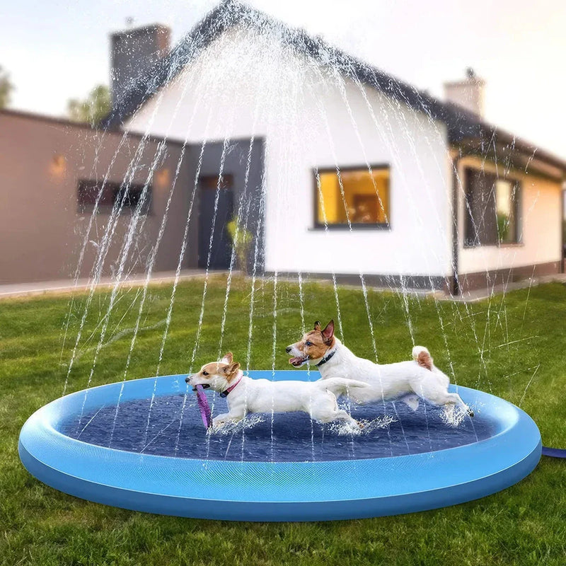 Hhomeenjoy US Refreshing Interactive Dog Splash Pool & Sprinkler Mat