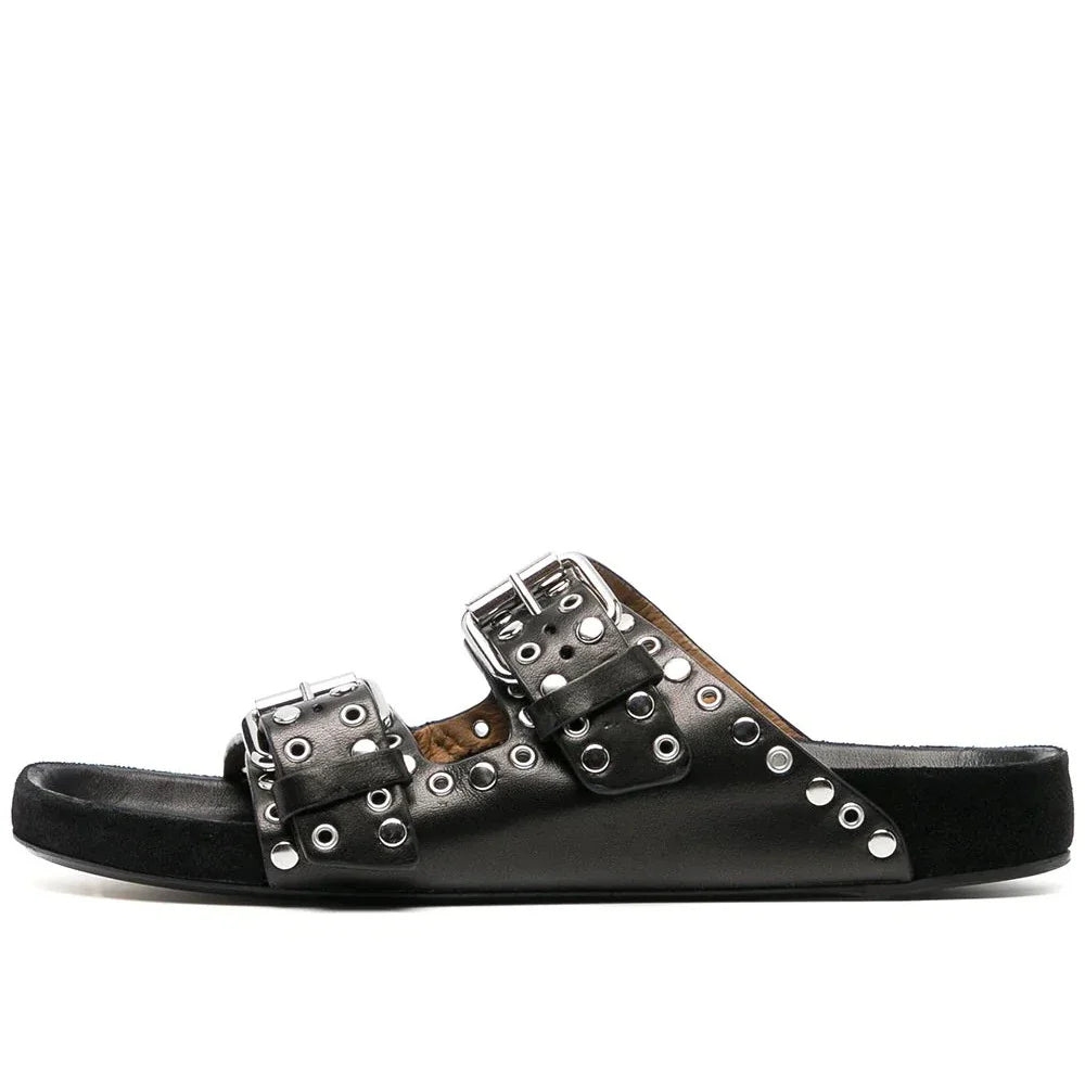 Premium leather platform sandals for women with a stylish buckle detail and comfortable rubber sole