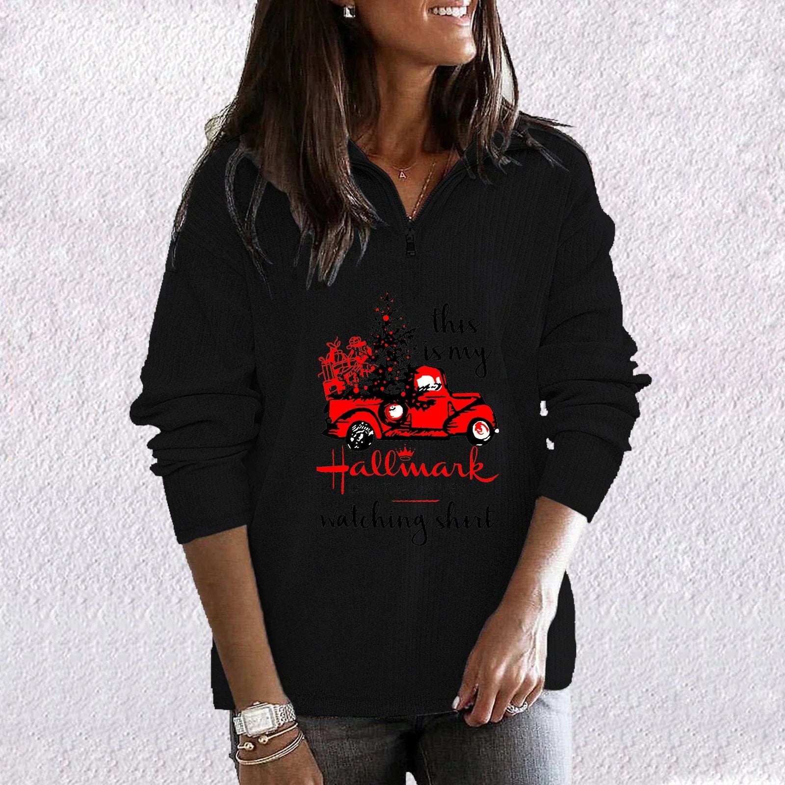 Premium Cashmere Zipper Sweater for Stylish Women in White, Black, Dark Gray, Light Blue, and Light Gray Colors