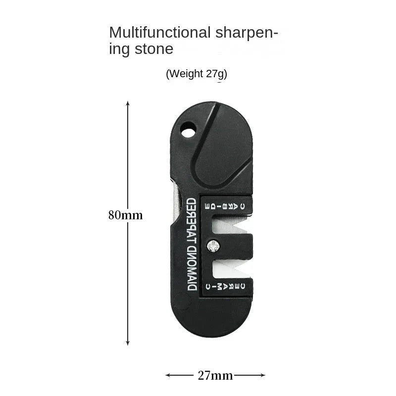Compact Multipurpose Pocket Whetstone Sharpener with 3-in-1 Sharpening System for Outdoor Adventures