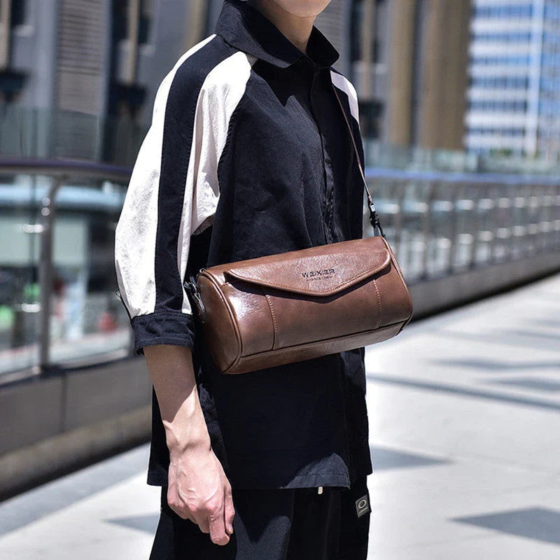 Stylish men's crossbody bag with large capacity, water-resistant and wear-resistant design for everyday use