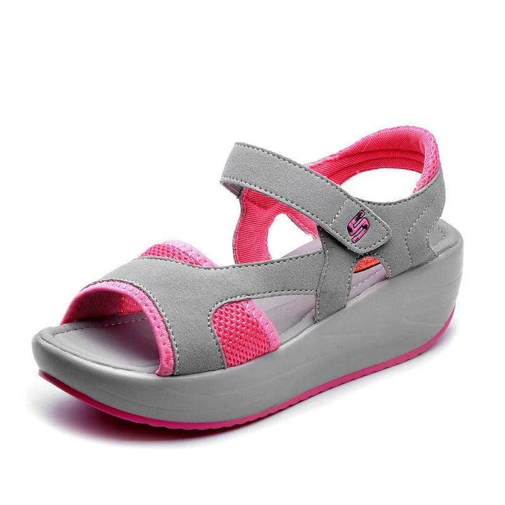 Comfortable and breathable fish mouth sandals with mesh upper and PU soles for summer style and comfort