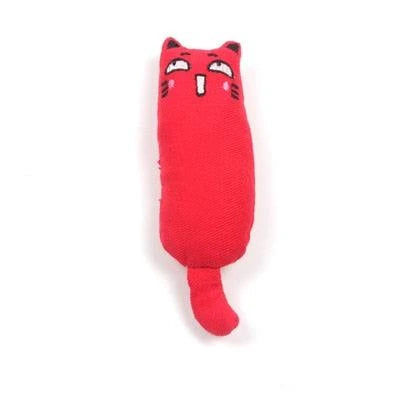 Cozy cotton-gray plush toy filled with catnip for playful cats