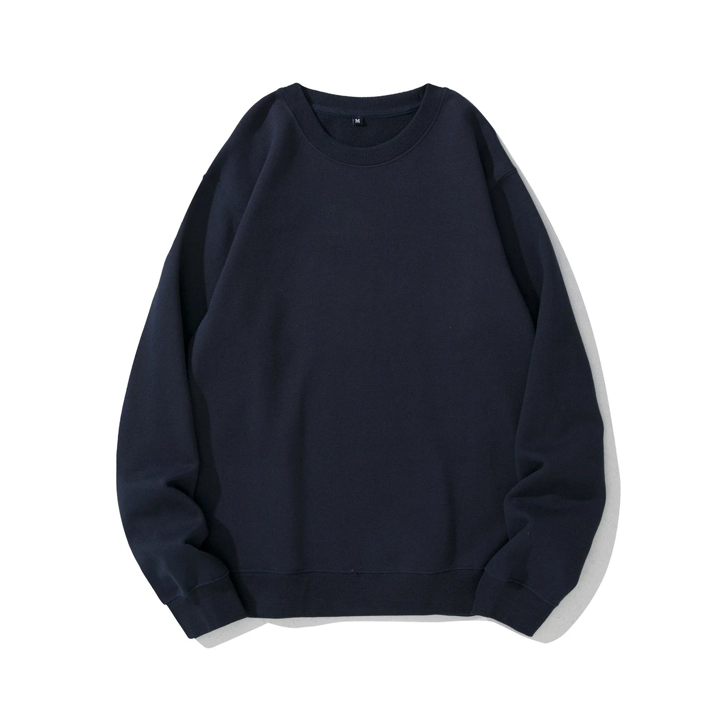 Cozy heavyweight round neck sweater in soft terry fabric, available in multiple colors