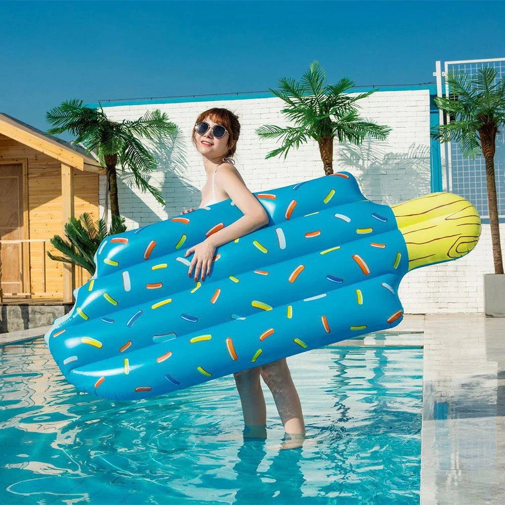Deluxe Ice Cream-Inspired Inflatable Swim Float for Relaxing Pool and Beach Days