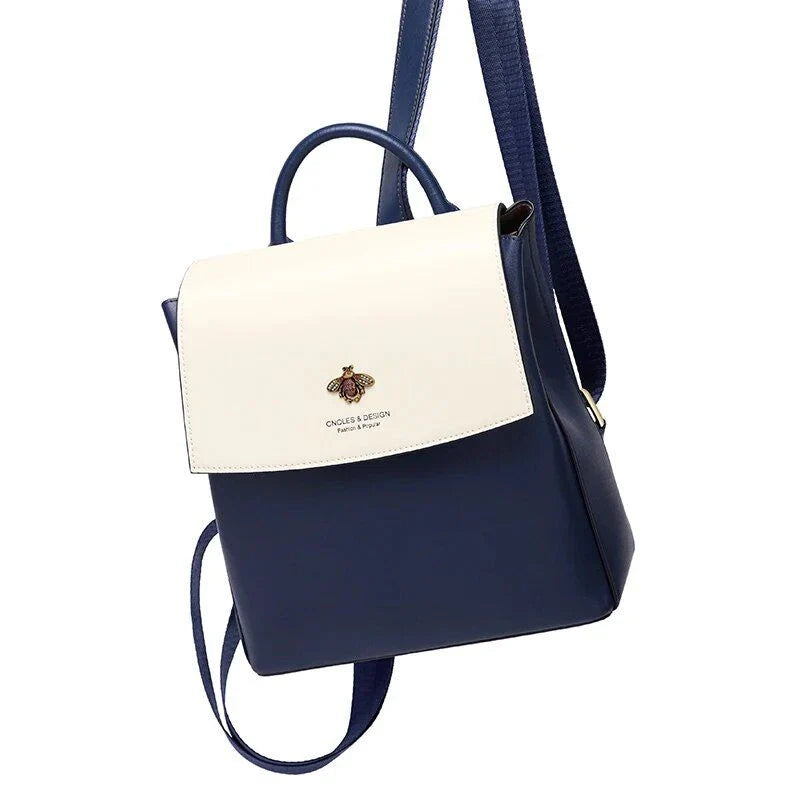 Luxury Women's Backpack with Embossed Texture, Soft Handle, and Ergonomic Design