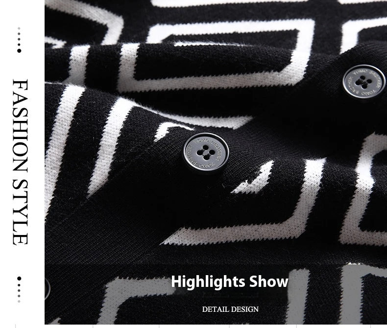 Premium knitted cardigan sweater for men in various classic color options, featuring a soft, comfortable blend of materials and a modern, tailored fit.