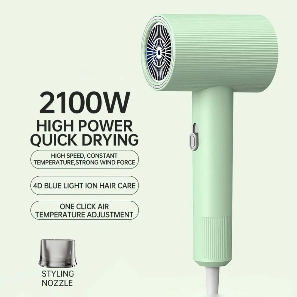 Powerful High-Speed Ionic Hair Dryer with Adjustable Settings for Frizz Control and Smooth, Shiny Hair