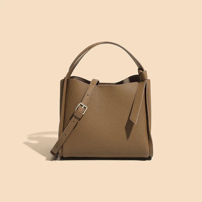 Trendha Soft Leather Shoulder Bag for Women in Gray with Complementary Stylish Scarf