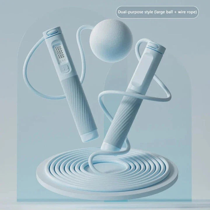 Trendha Cordless Jump Rope with Smart Fitness Tracking - Workout Companion with Digital Counter, Adjustable Intensity, and Quiet Design