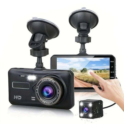 1080P Full HD Dual Dash Cam with Night Vision and 170 Degree Wide Angle Lens