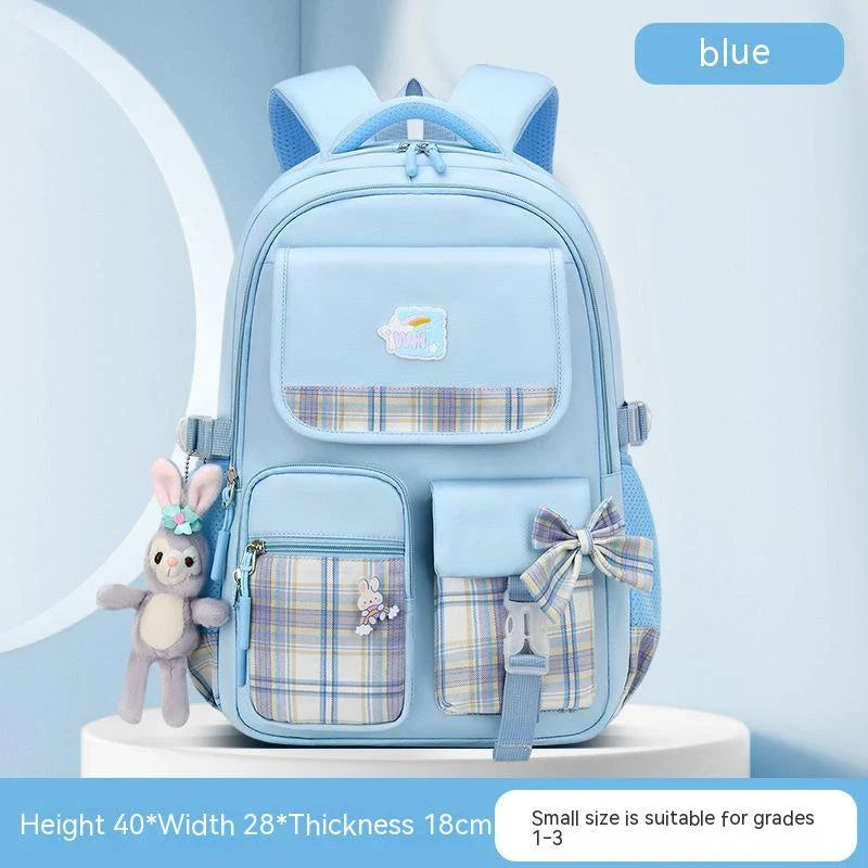 Large capacity cartoon-style backpack for children, featuring a spacious interior, durable nylon construction, and a waterproof, breathable design.