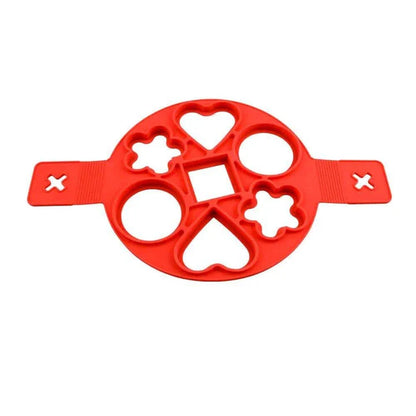 Silicone Creative Shape Pancake Maker in various colors allowing you to craft fun, customizable pancakes for breakfast