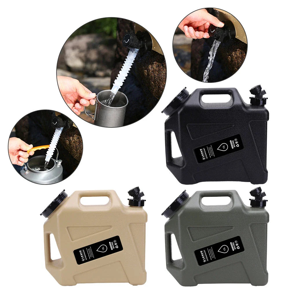 12L Portable Emergency Water Dispenser for Camping, Road Trips, and Outdoor Adventures
