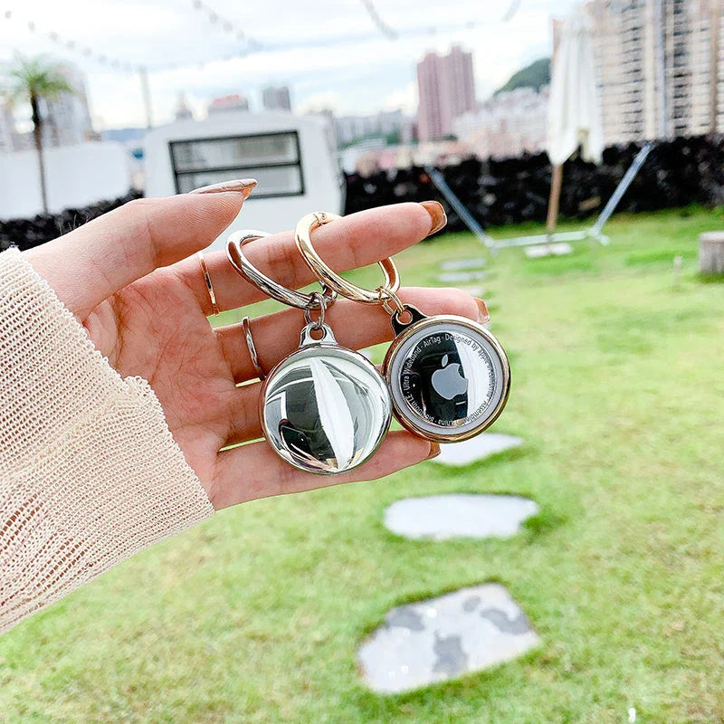 Hhomeenjoy US Stylish Airtag Protective Keychain Cover - Keep Your Apple Airtag Safe & Secure