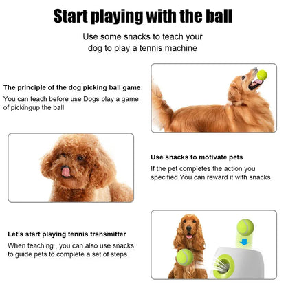Automatic Tennis Ball Launcher with three-stage distance control and infrared sensor for safe, consistent ball delivery