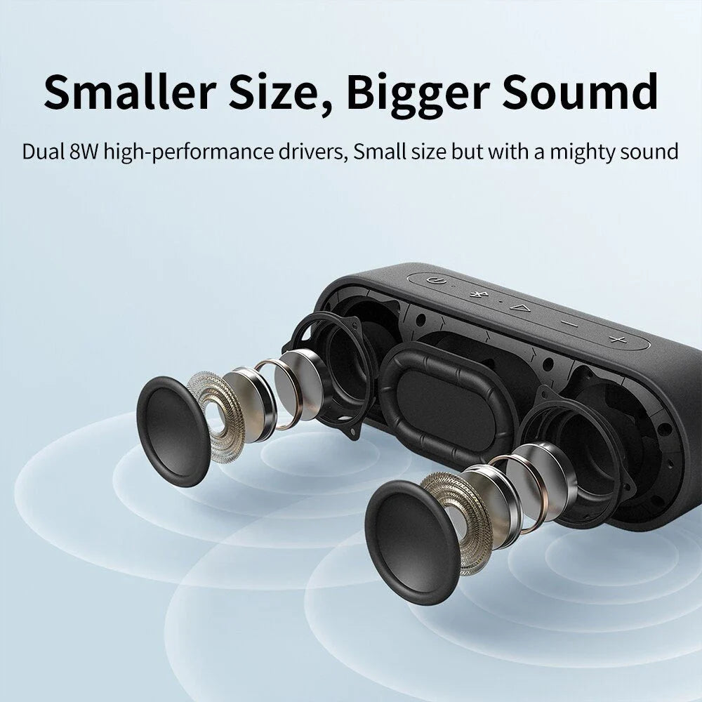 Premium Portable Bluetooth Speaker with 24-Hour Playtime, Waterproof Design, and Enhanced Bass