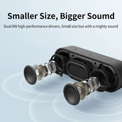 Premium Portable Bluetooth Speaker with 24-Hour Playtime, Waterproof Design, and Enhanced Bass