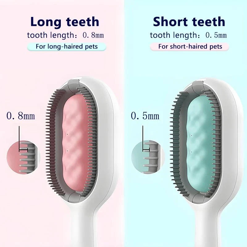 Multifunctional Cat Grooming Brush with double-sided design and skin-friendly comb teeth