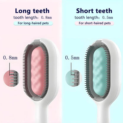 Multifunctional Cat Grooming Brush with double-sided design and skin-friendly comb teeth