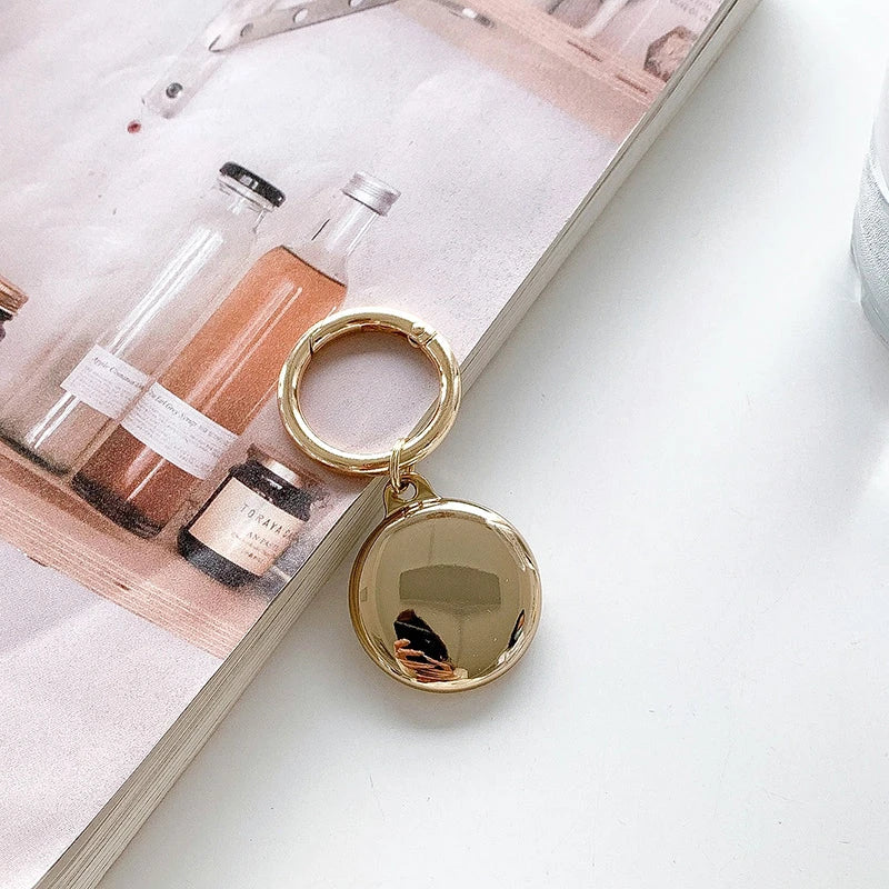 Stylish electroplated soft silicone TPU Airtag keychain cover in multiple colors for added protection and style