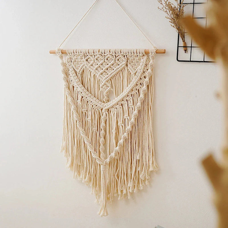 Hhomeenjoy Elegant Beige Tapestry for Modern Minimalist Home Decor