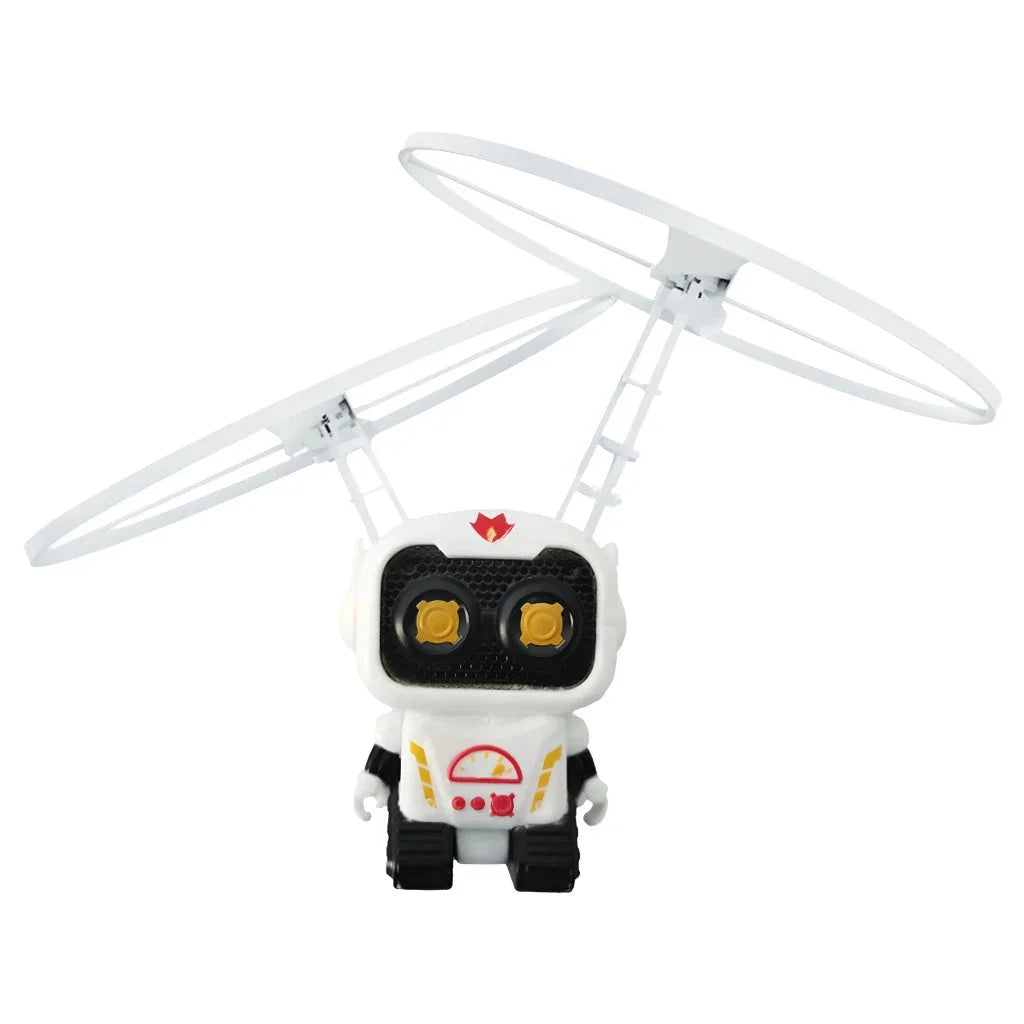 Interactive Flying Astronaut Robot with vibrant LED lights, hand-controlled flight, and durable ABS construction